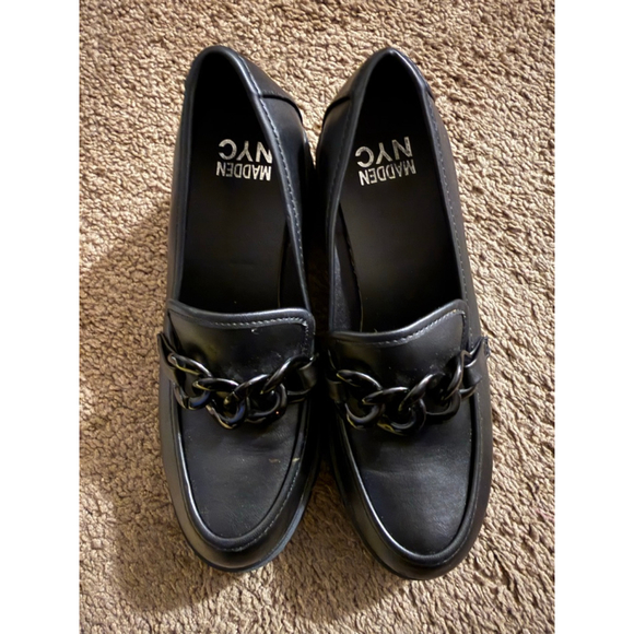 Women's Madden NYC Steve Madden Black Loafers - Picture 2 of 5
